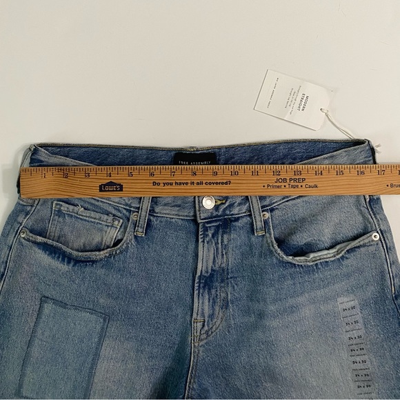 Free Assembly FRAYED PATCHWORK mid rise modern straight men’s size 34x30 - Picture 4 of 16